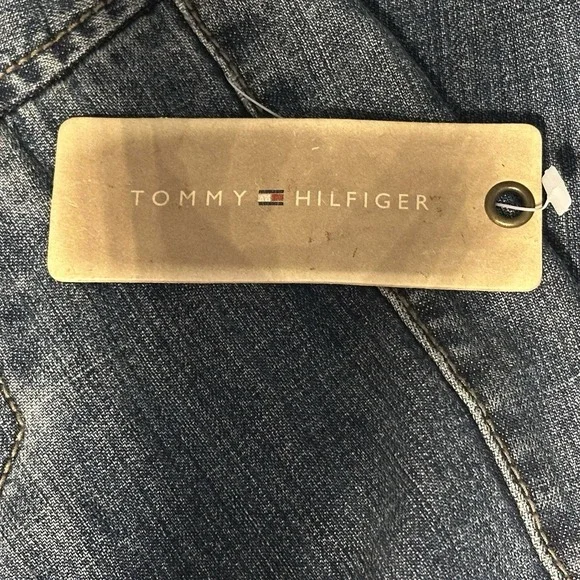 NWT Tommy Hilfiger Double Button Wide Leg Denim Capri Pants Size 10 - Picture 4 of 11